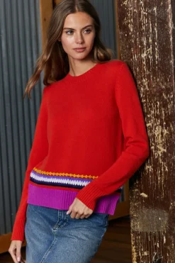 Crochet Border Boxy Crew