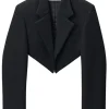 Cropped Tuxedo-style Blazer