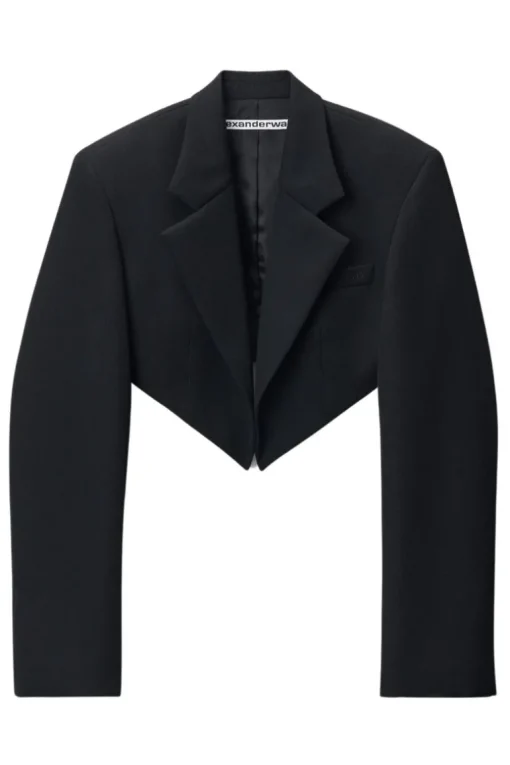 Cropped Tuxedo-style Blazer