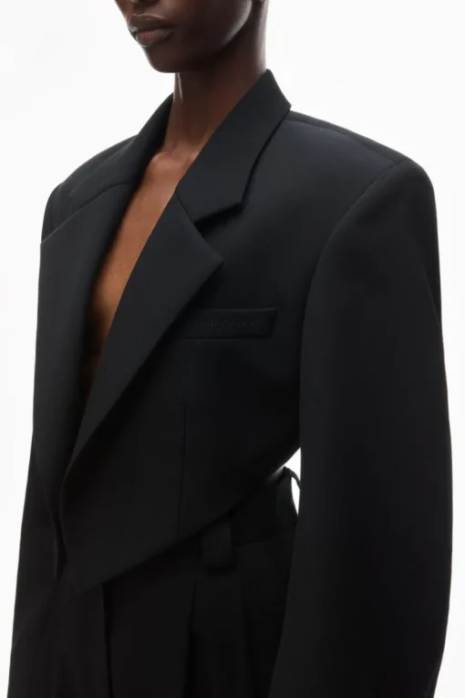 Cropped Tuxedo-style Blazer