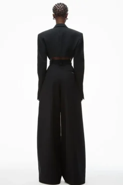 Cropped Tuxedo-style Blazer