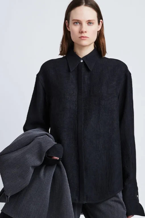 Crushed Matte Satin Shirt
