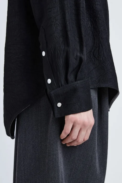 Crushed Matte Satin Shirt