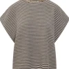 Dazzling Collar Striped Top