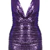 Deep V-neck Mini Dress