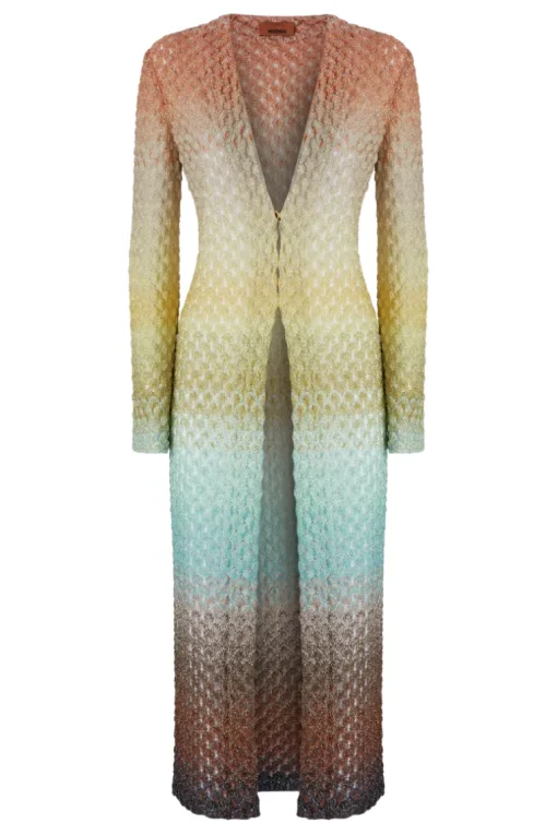 Degrade Raschel Long Cardigan