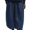 Denim Asymmetrical Balloon Skirt