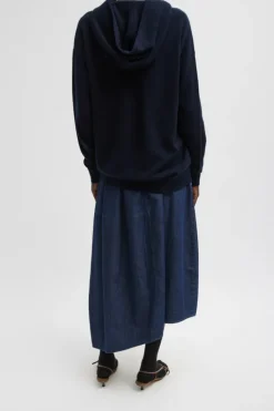 Denim Asymmetrical Balloon Skirt