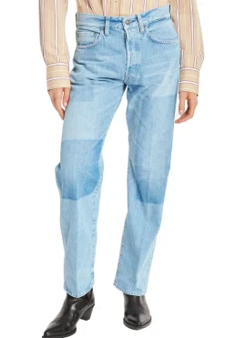 Denim Pant With Washed Patches