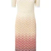 Dégradé Chevron Midi Dress