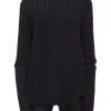 Distressed Ribbed Sweater