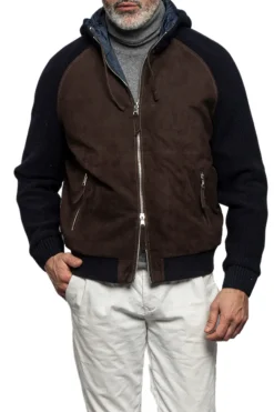 Doris Knit Leather Jacket