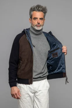 Doris Knit Leather Jacket