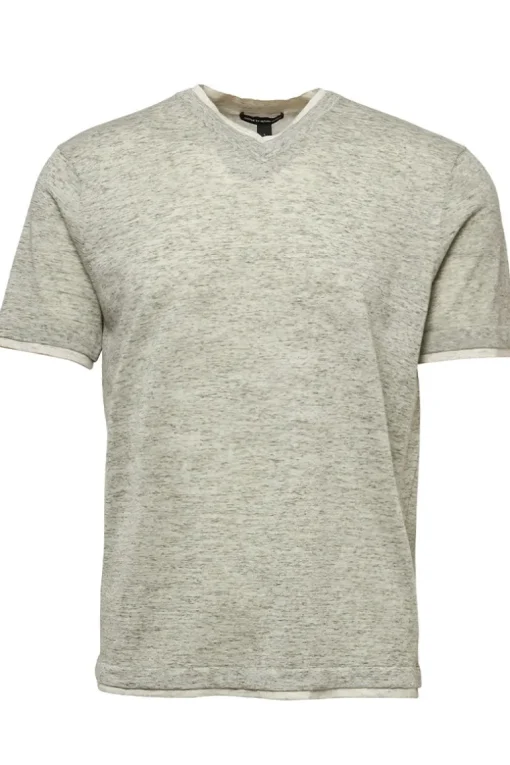 Double Trim V-Neck Tee
