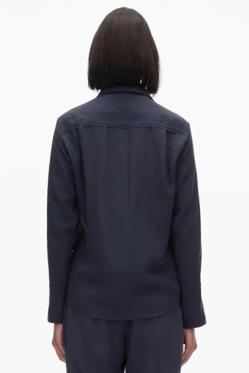 Draped Crossover Shirt