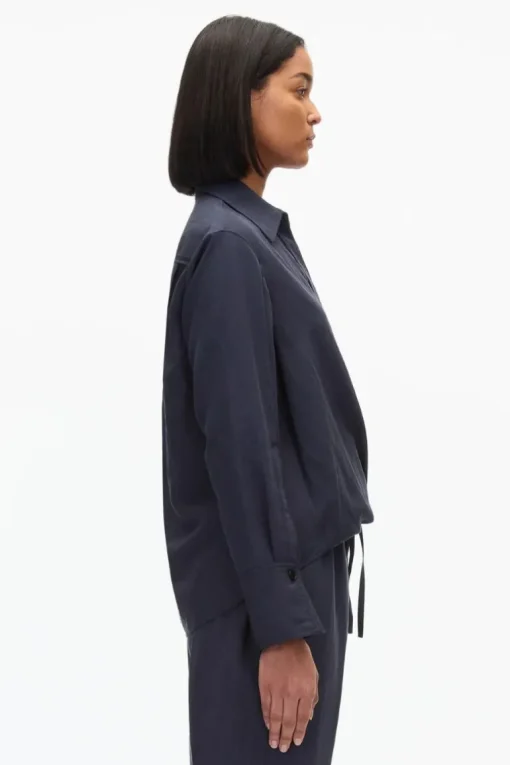 Draped Crossover Shirt