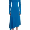 Draped Jersey Midi Dress