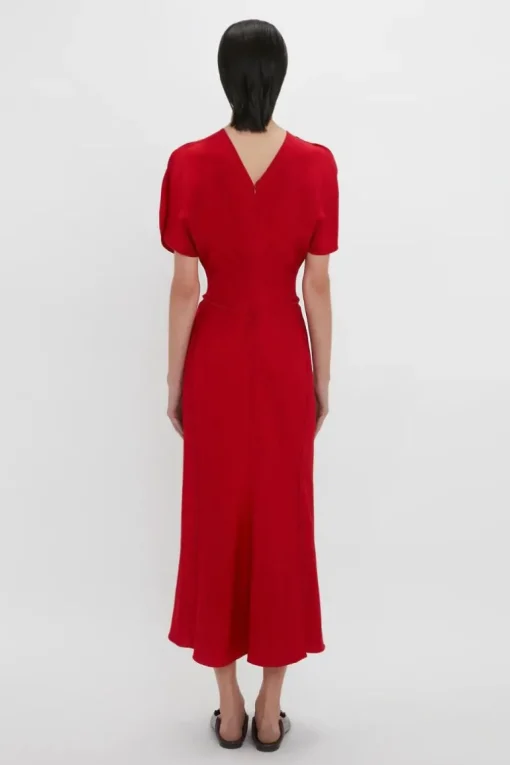 Exclusive Gathered Waist Midi Dress