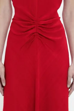 Exclusive Gathered Waist Midi Dress