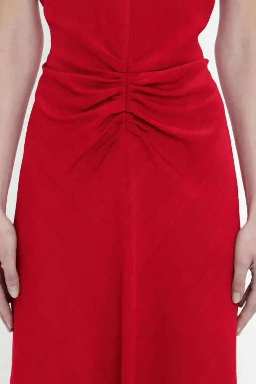Exclusive Gathered Waist Midi Dress