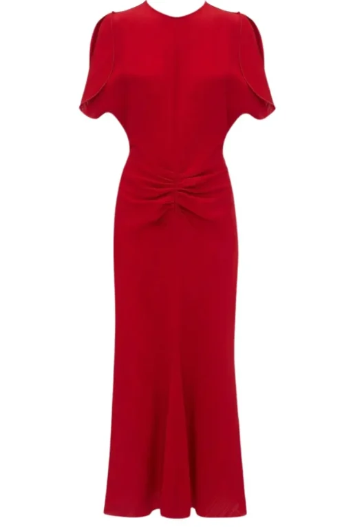 Exclusive Gathered Waist Midi Dress