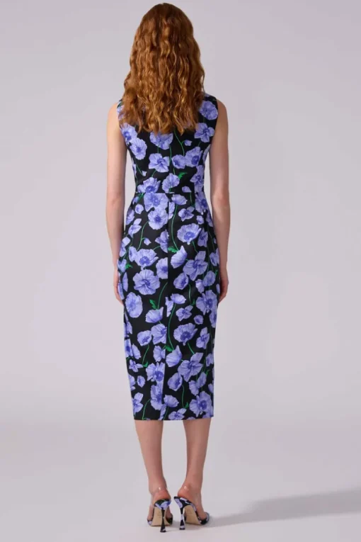 Floral-Print Dress With Drawstring