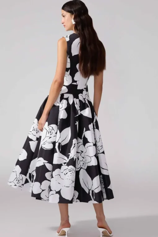 Floral-Print Midi Dress