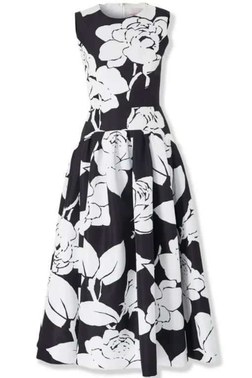 Floral-Print Midi Dress