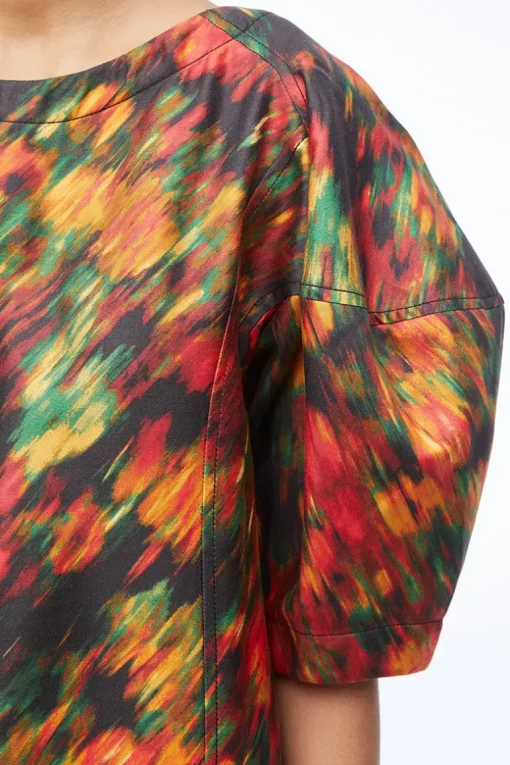 Flowers In Motion Cotton Canvas Top
