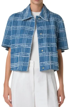 Fringed Check Jacket