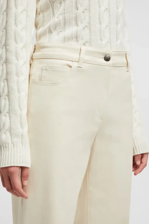 Gabardine Straight Leg Pants