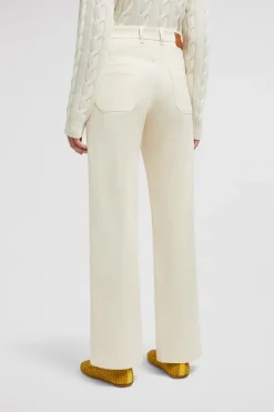 Gabardine Straight Leg Pants