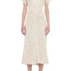 Gathered Waist Midi Dress