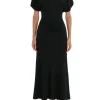 Gathered Waist Midi Dress