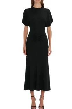 Gathered Waist Midi Dress