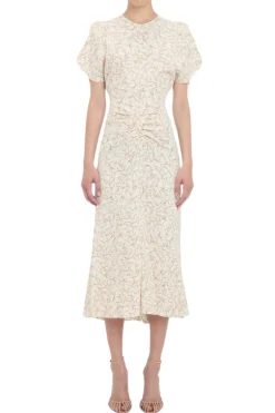 Gathered Waist Midi Dress