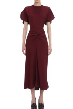 Gathered Waist Midi Dress