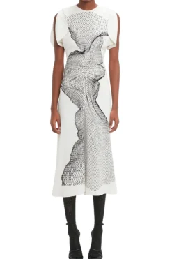 Gathered Waist Midi Dress
