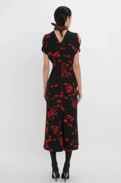 Gathered Waist Midi Dress