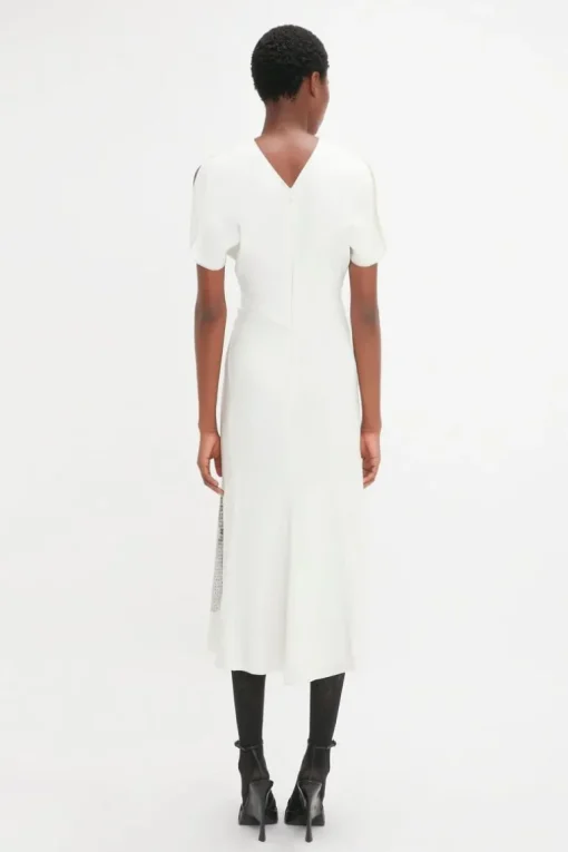 Gathered Waist Midi Dress
