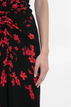 Gathered Waist Midi Dress