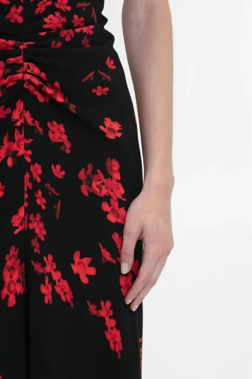 Gathered Waist Midi Dress