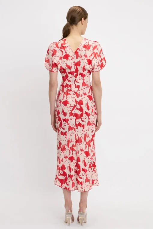 Gathered Waist Midi Dress