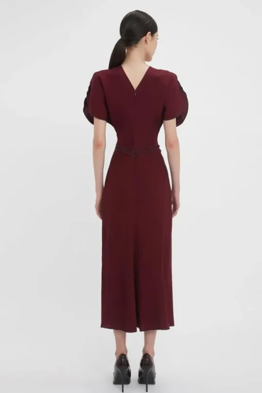 Gathered Waist Midi Dress