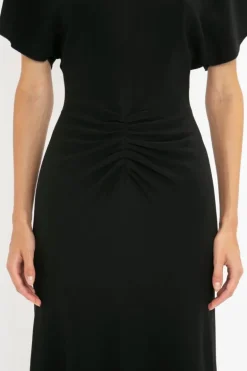 Gathered Waist Midi Dress