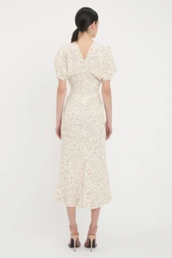 Gathered Waist Midi Dress