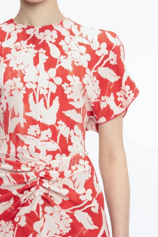 Gathered Waist Midi Dress