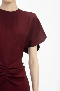 Gathered Waist Midi Dress