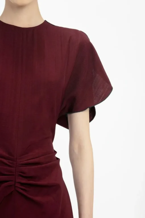 Gathered Waist Midi Dress