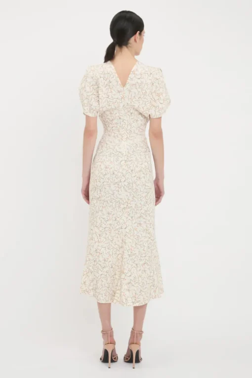 Gathered Waist Midi Dress